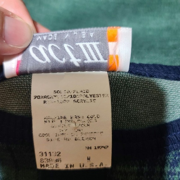 Vintage Act III Green Tartan Pullover Top size Medium - Picture 4 of 4